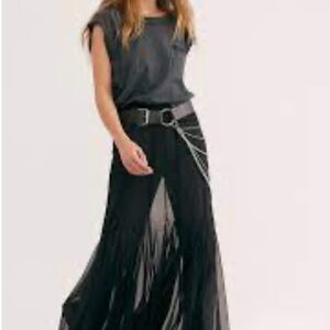Free People Brand New Godet Girl Mesh Skirt